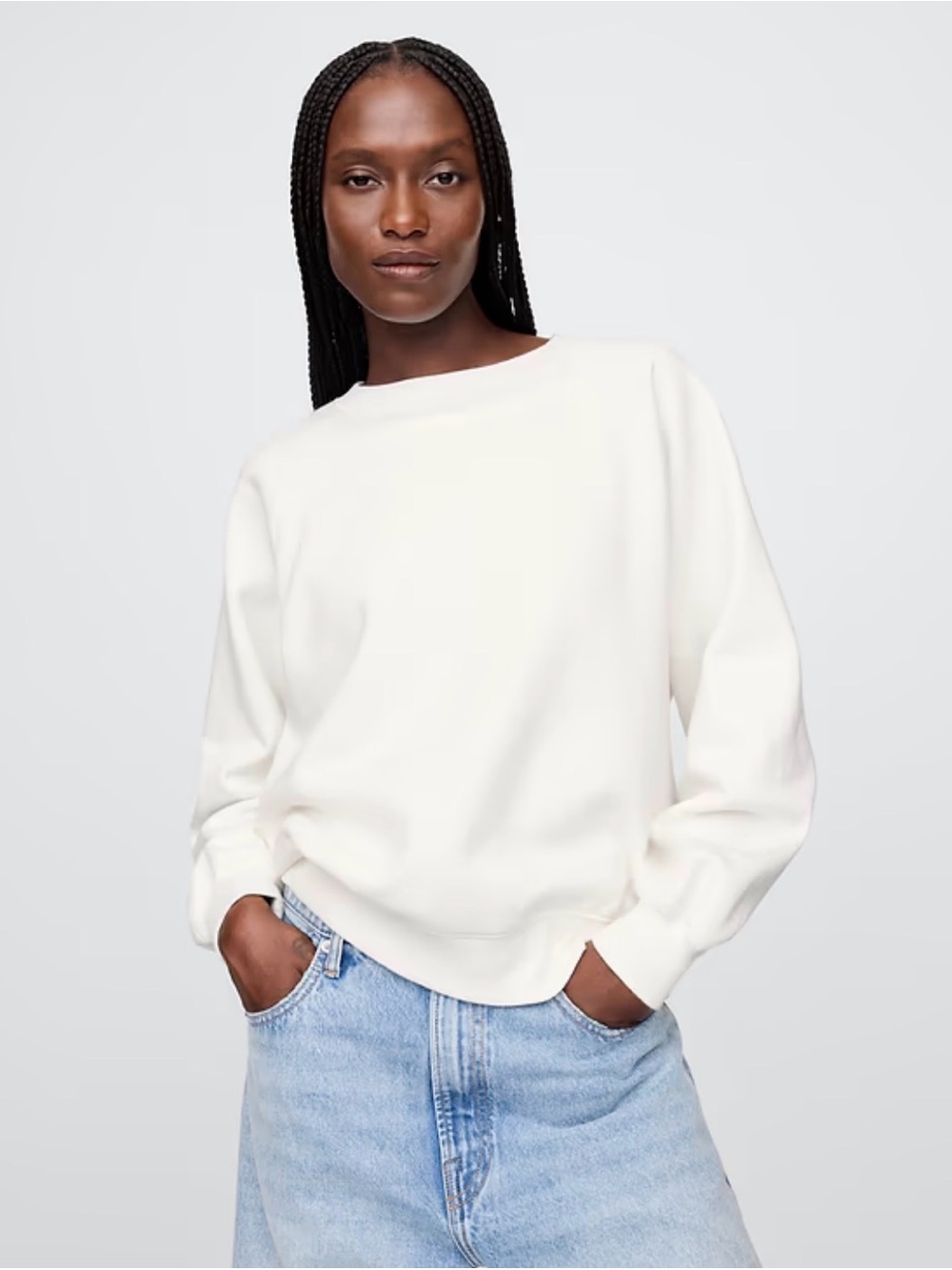 GAP Vintangesoft Raglan -Classic Crewneck Women’s Sweatshirt - TAN